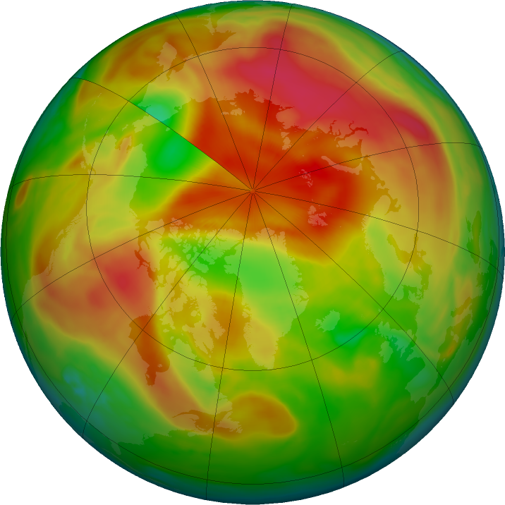 Arctic ozone map for 30 April 2019